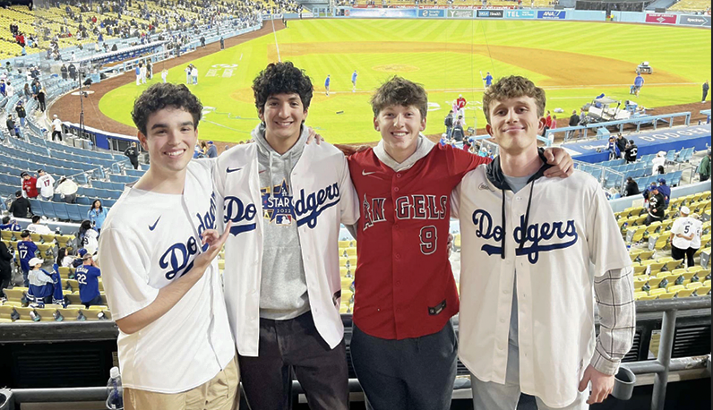LOYOLA STUDENTS ATTEND Dodgers game against the Angels