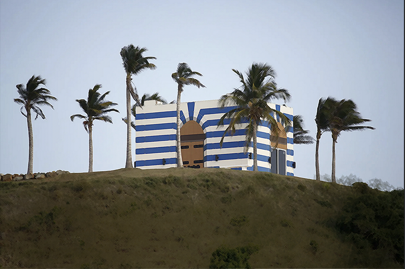 THE TEMPLE sits atop Epstein Island