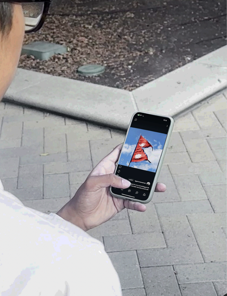 GEN Z STUDENT USES Instagram to follow Nepal news